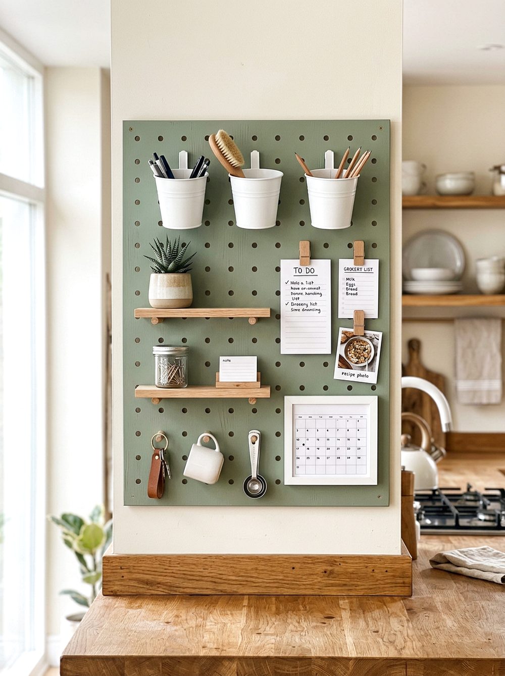 Pegboard Command Wall