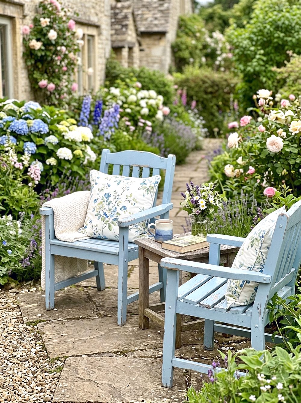 Pergola Bench in the Front Garden