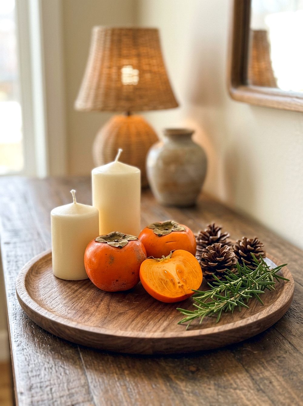 Persimmon Candle Tray