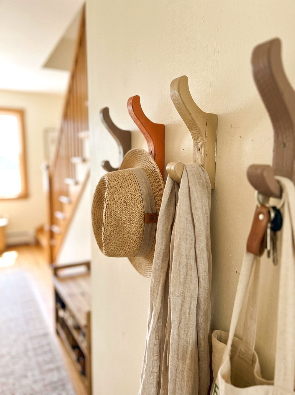 Persimmon-Coloured Wall Hooks