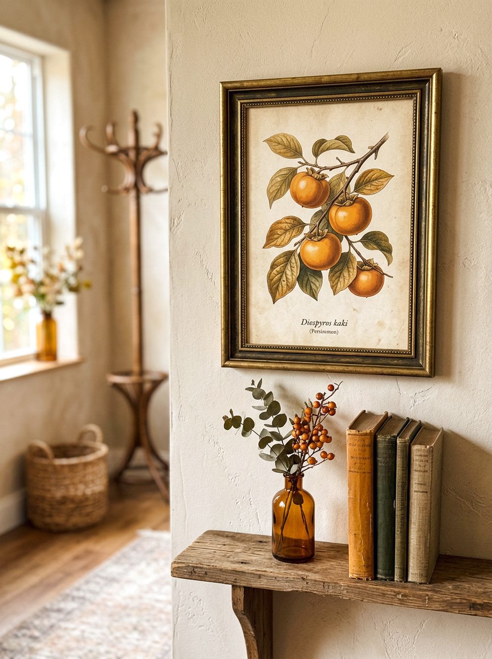 Persimmon Print in a Thrifted Frame