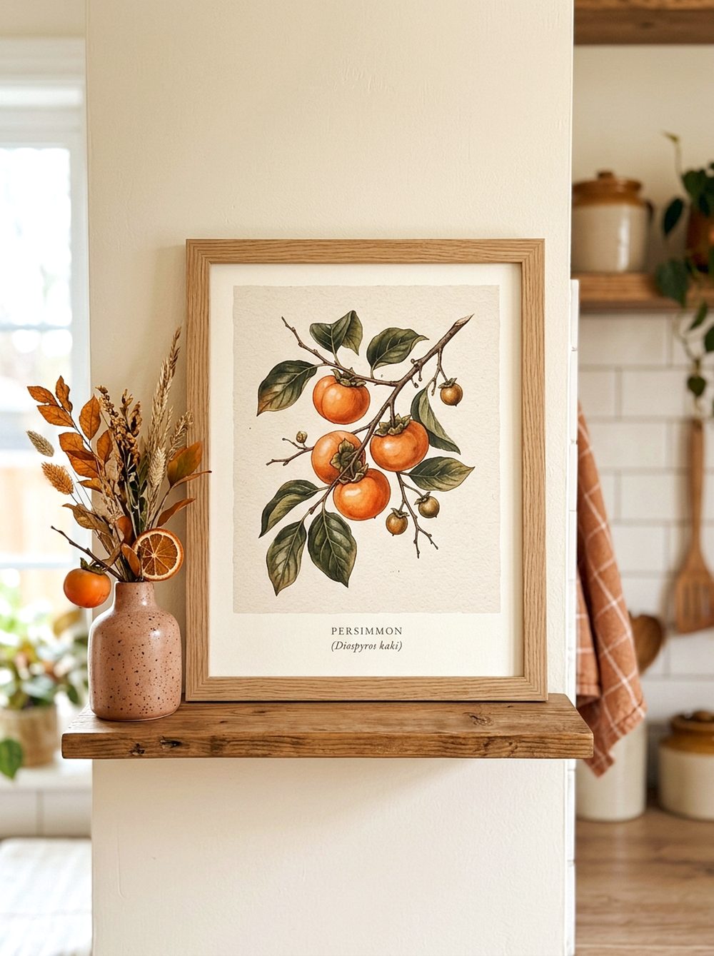 Persimmon Wall Art Print Display