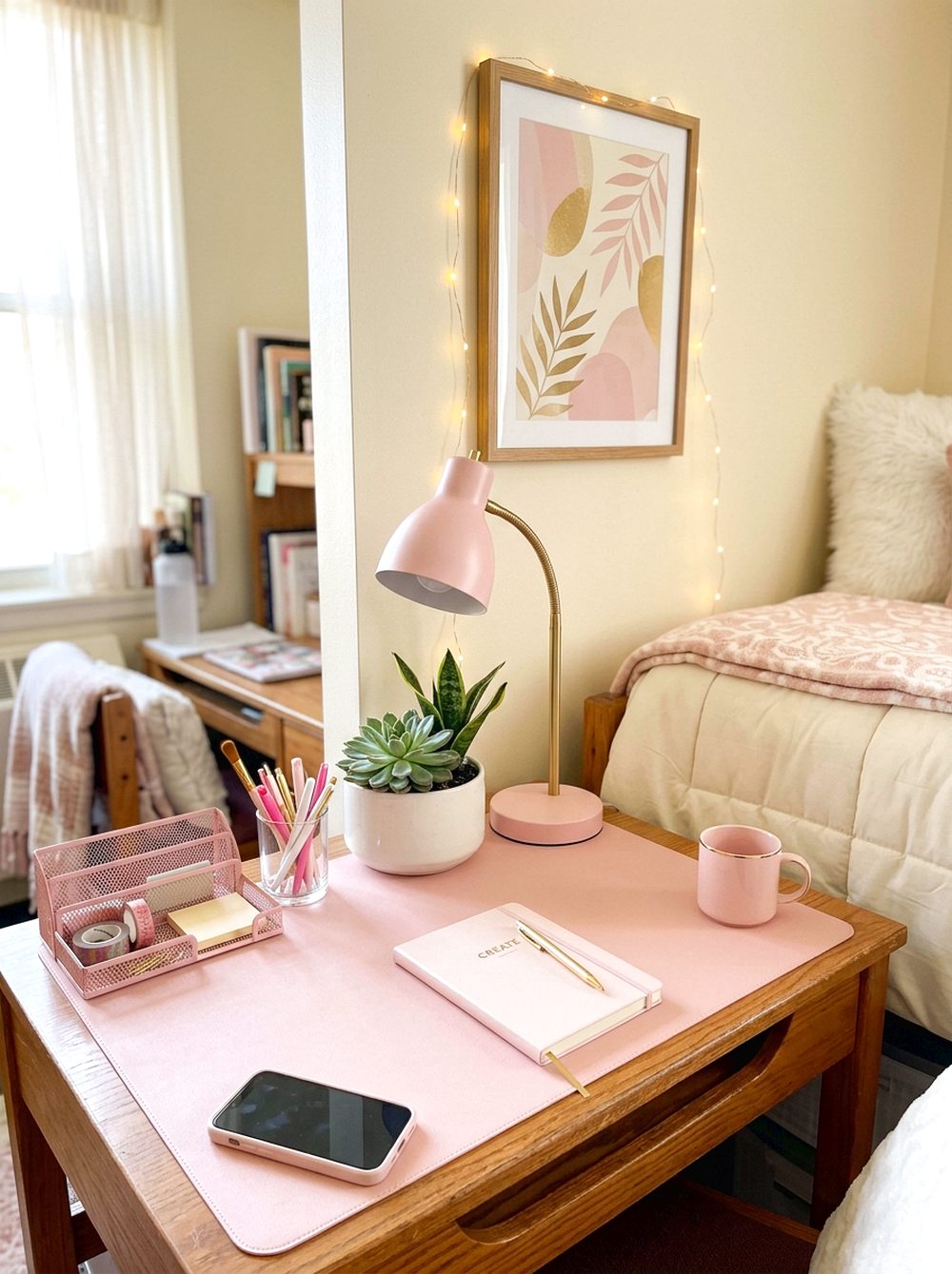 Pink Desk Corner