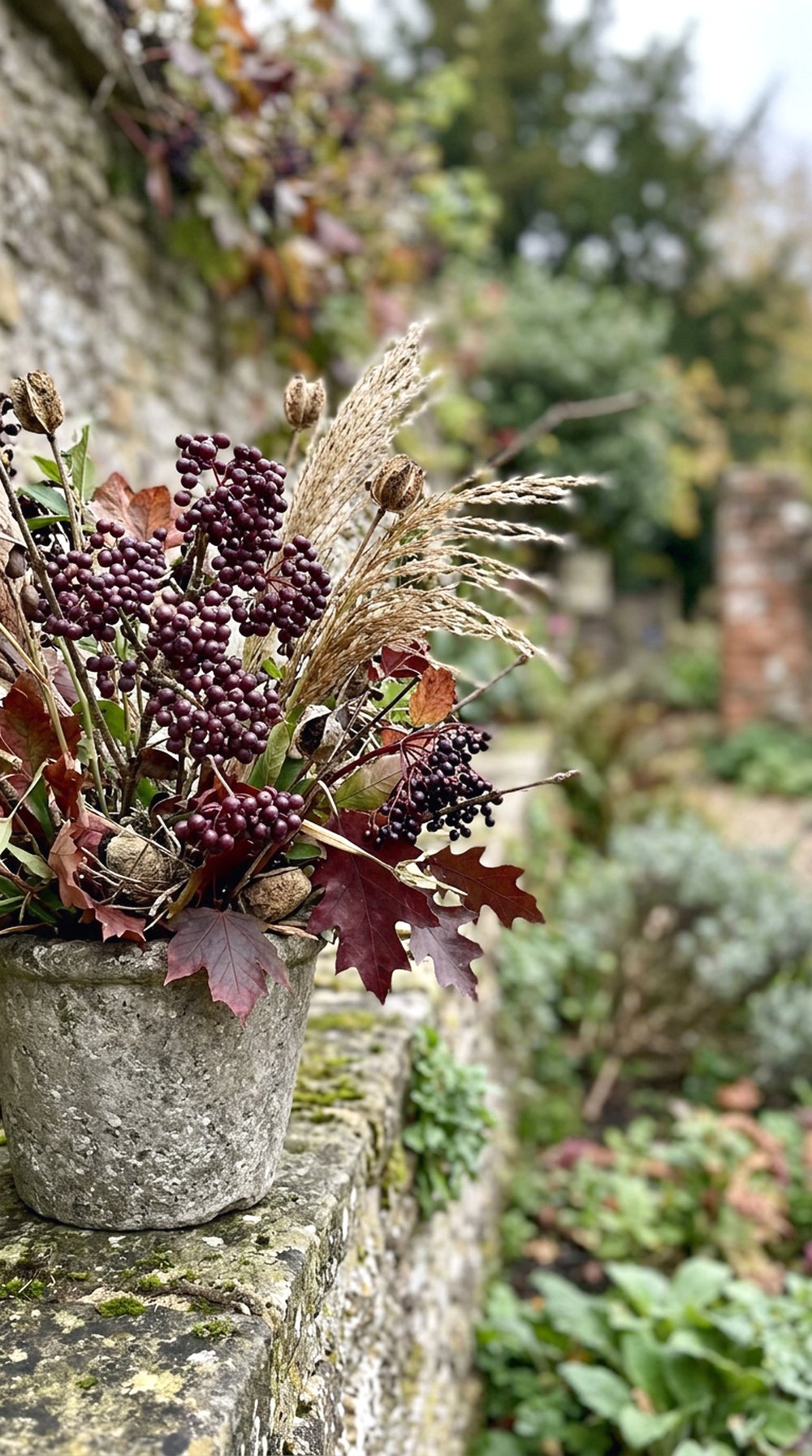 Plum Berry Branch Arrangement