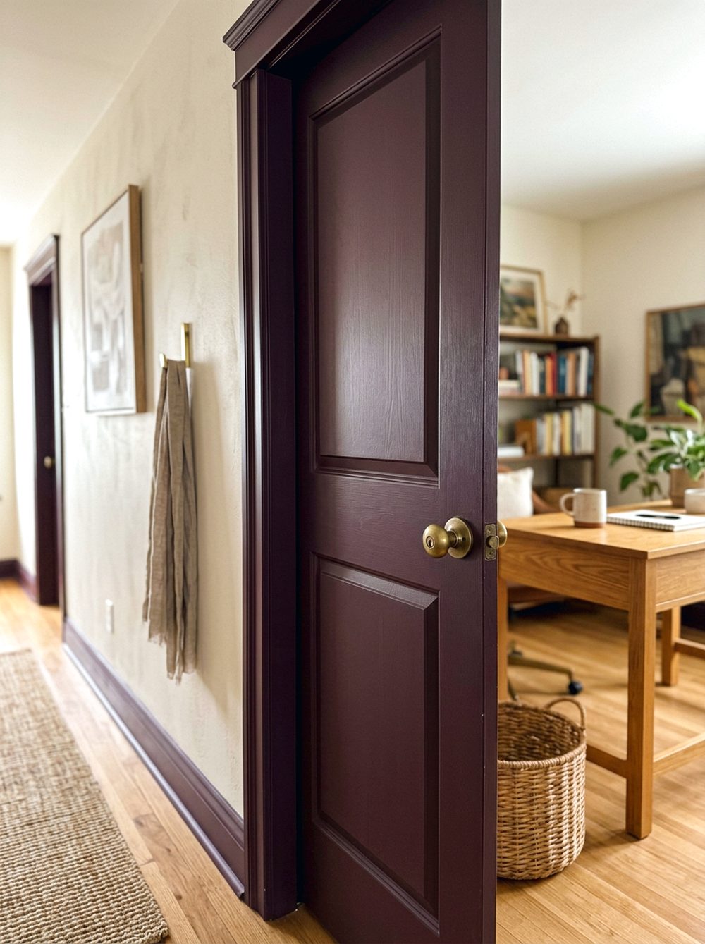 Plum Door and Trim Detail