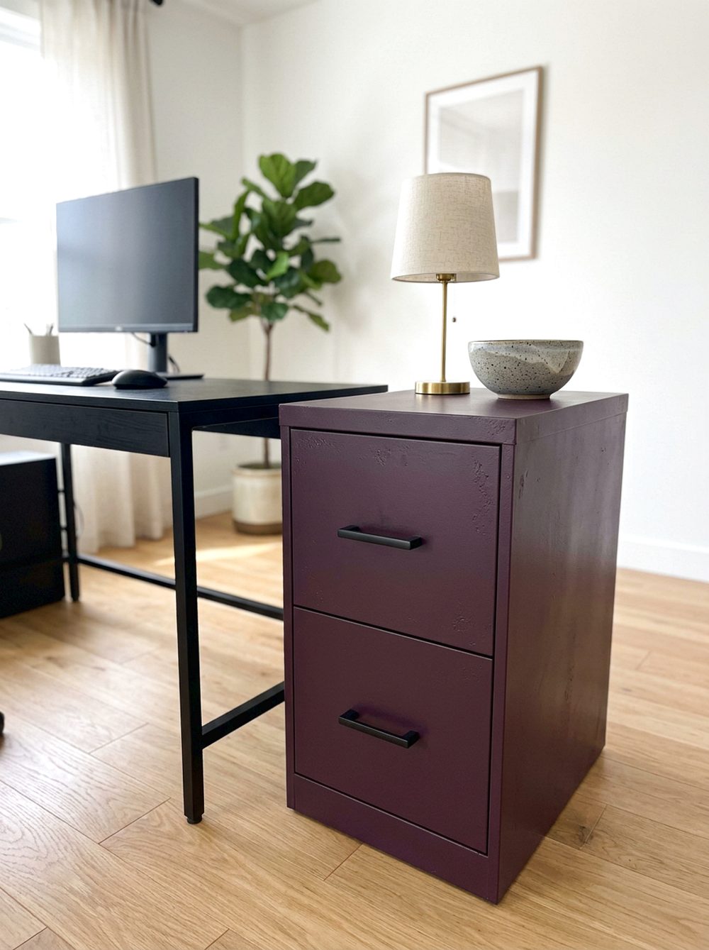 Plum File Cabinet Makeover