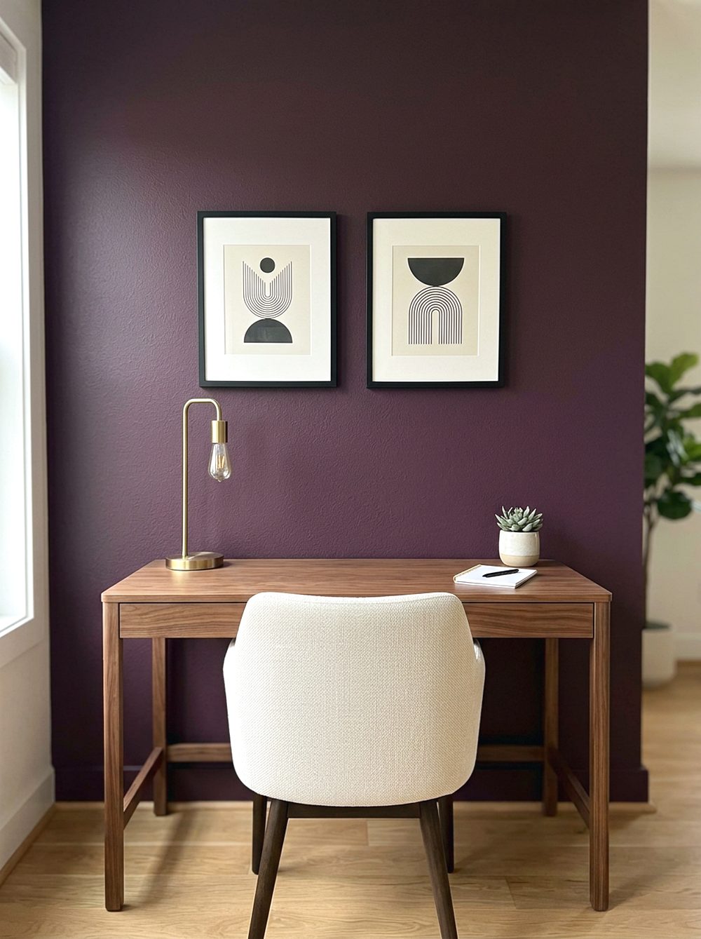 Plum Noir Accent Wall