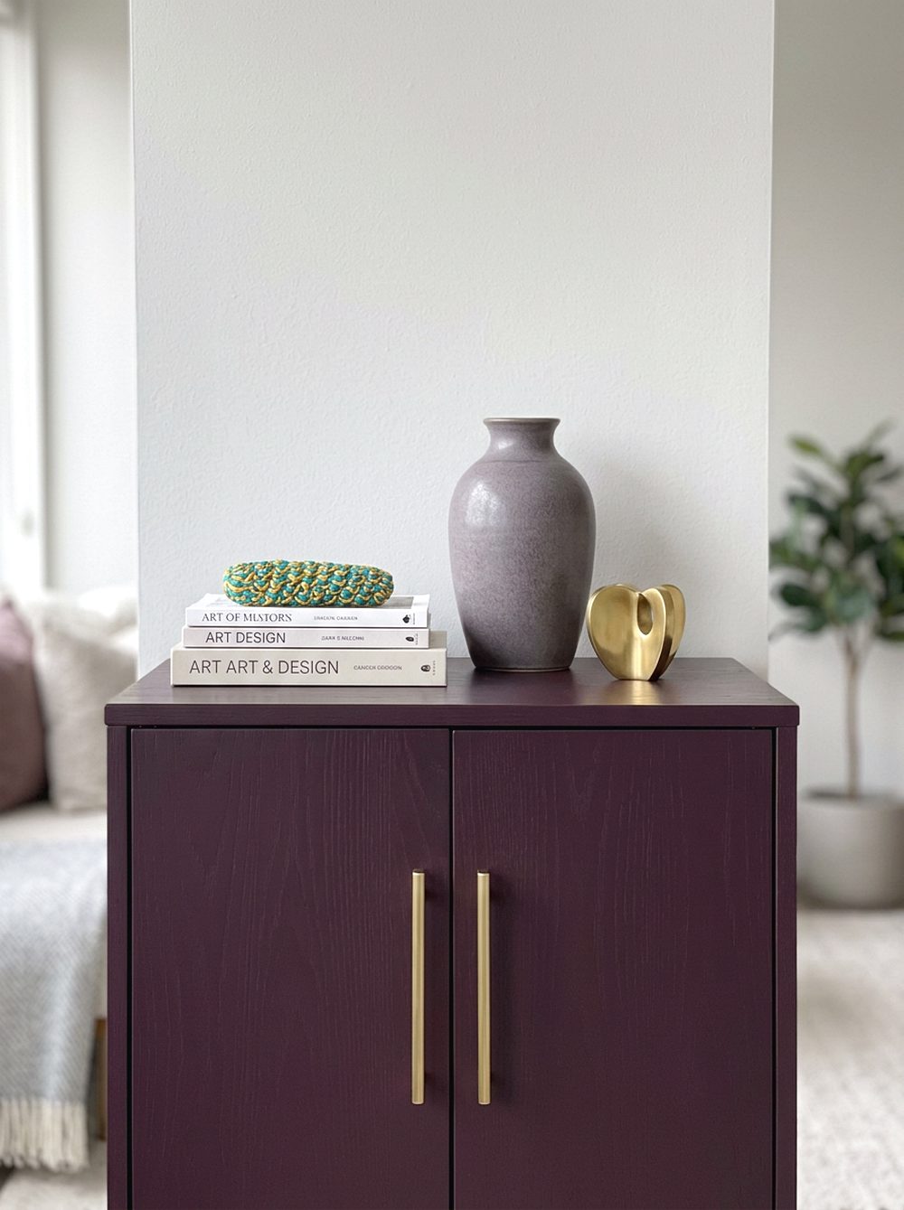 Plum Noir Cabinet Makeover