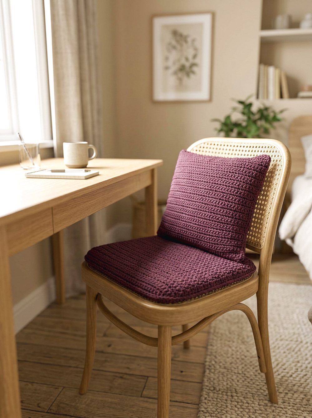 Plum Noir Chair Cushion