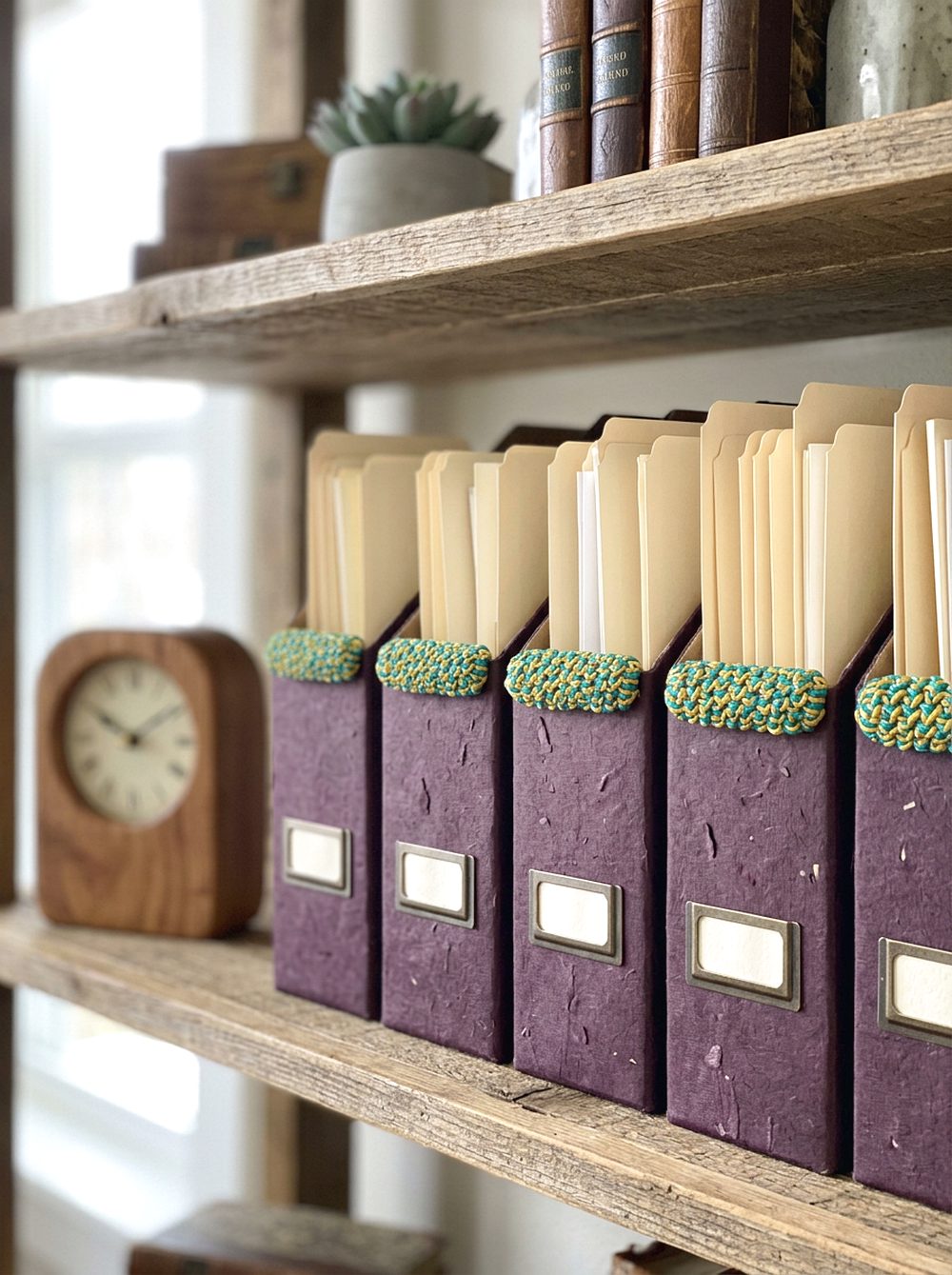 Plum Noir File Box Makeover