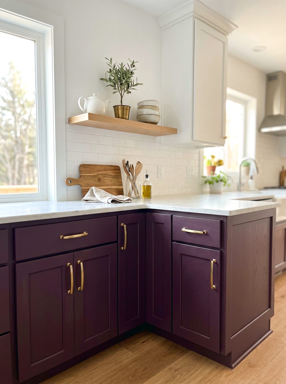 Plum Noir Lower Cabinets