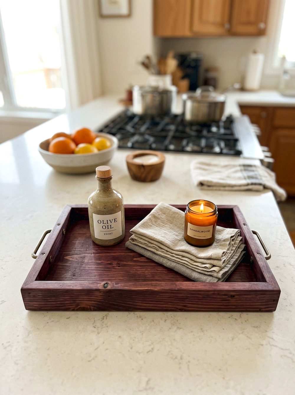 Plum Noir Serving Tray Display