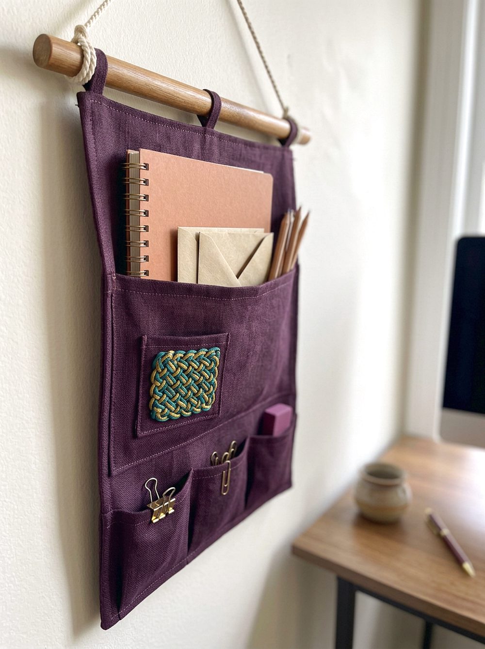Plum Noir Wall Pocket