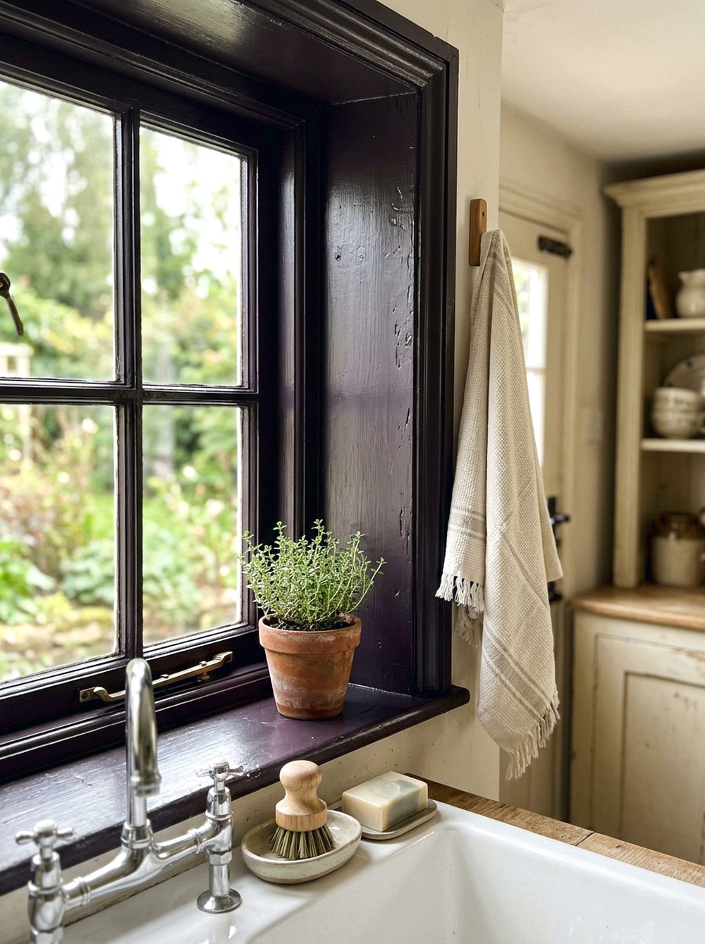 Plum Noir Window Frame Trim