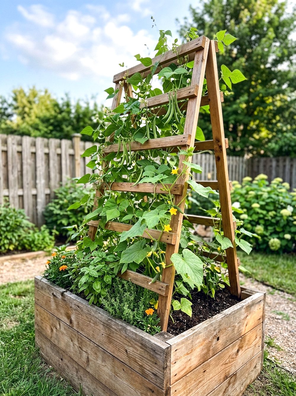 Raised Bed With Trellis