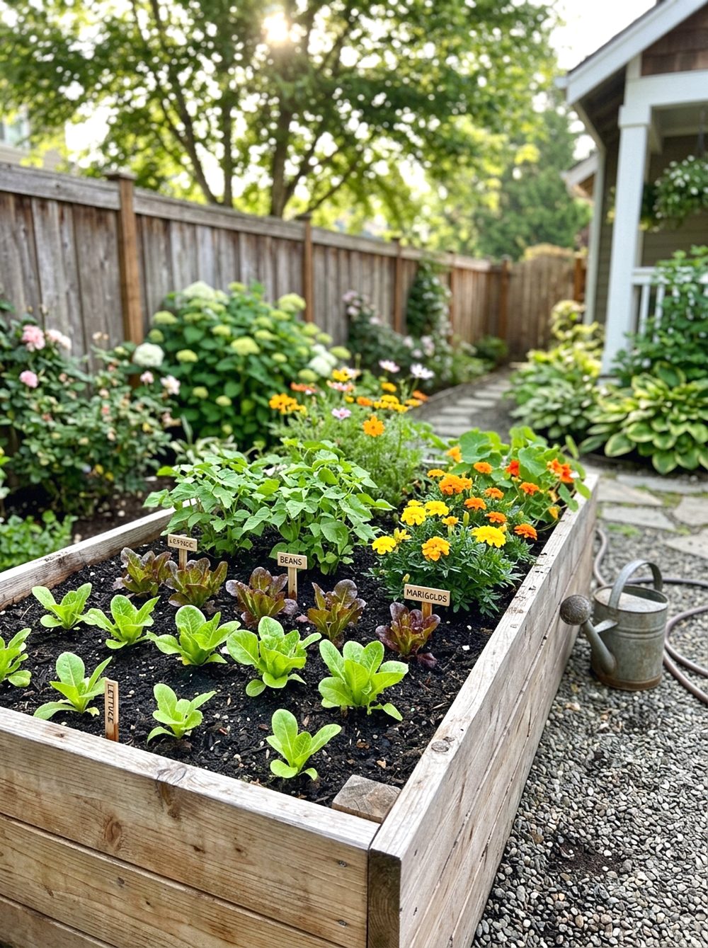 Raised Wooden Garden Bed