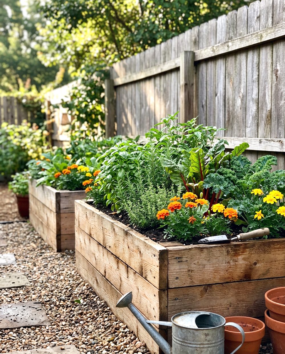 Raised Wooden Garden Beds