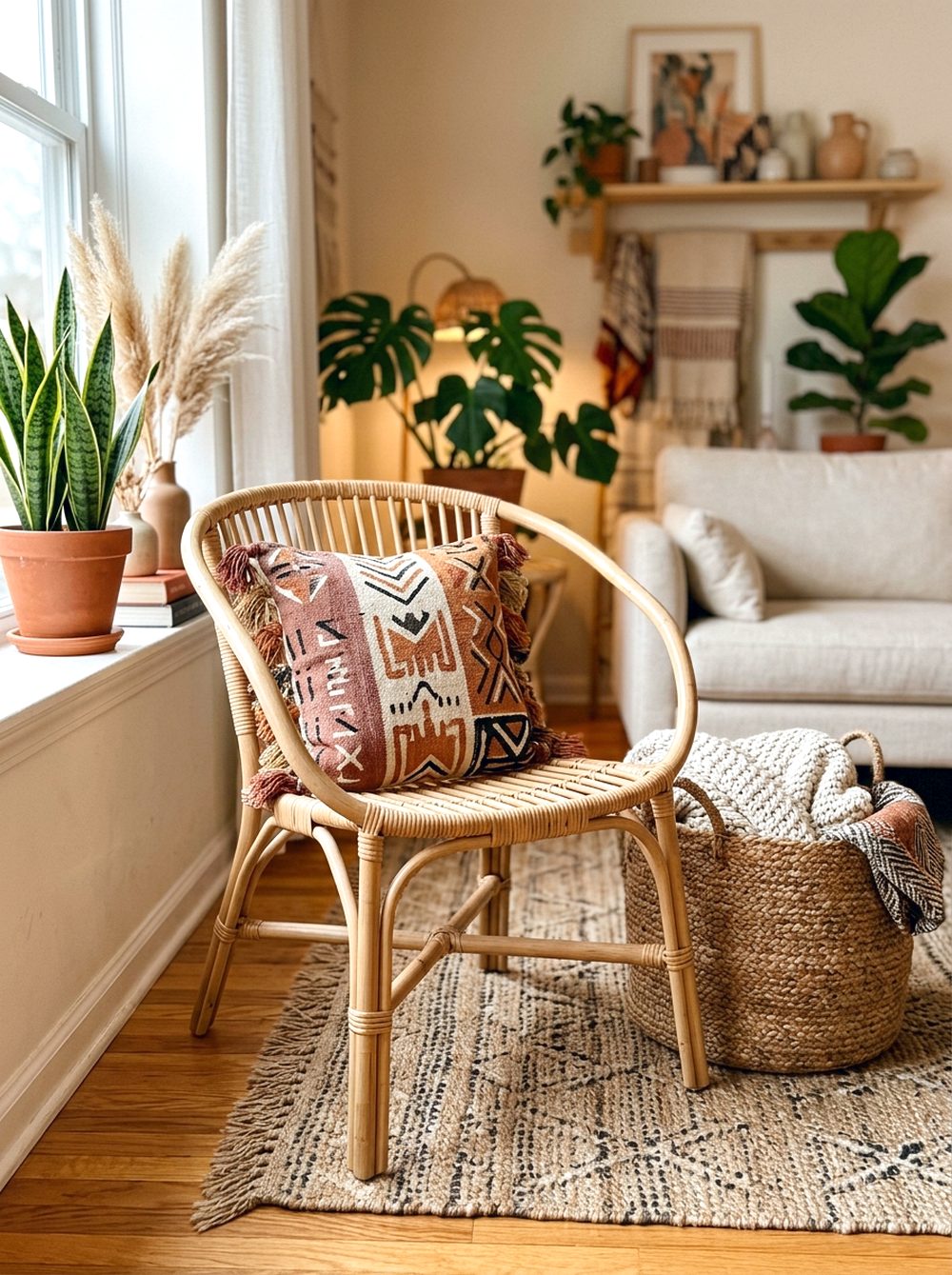Rattan Accent Chair Corner