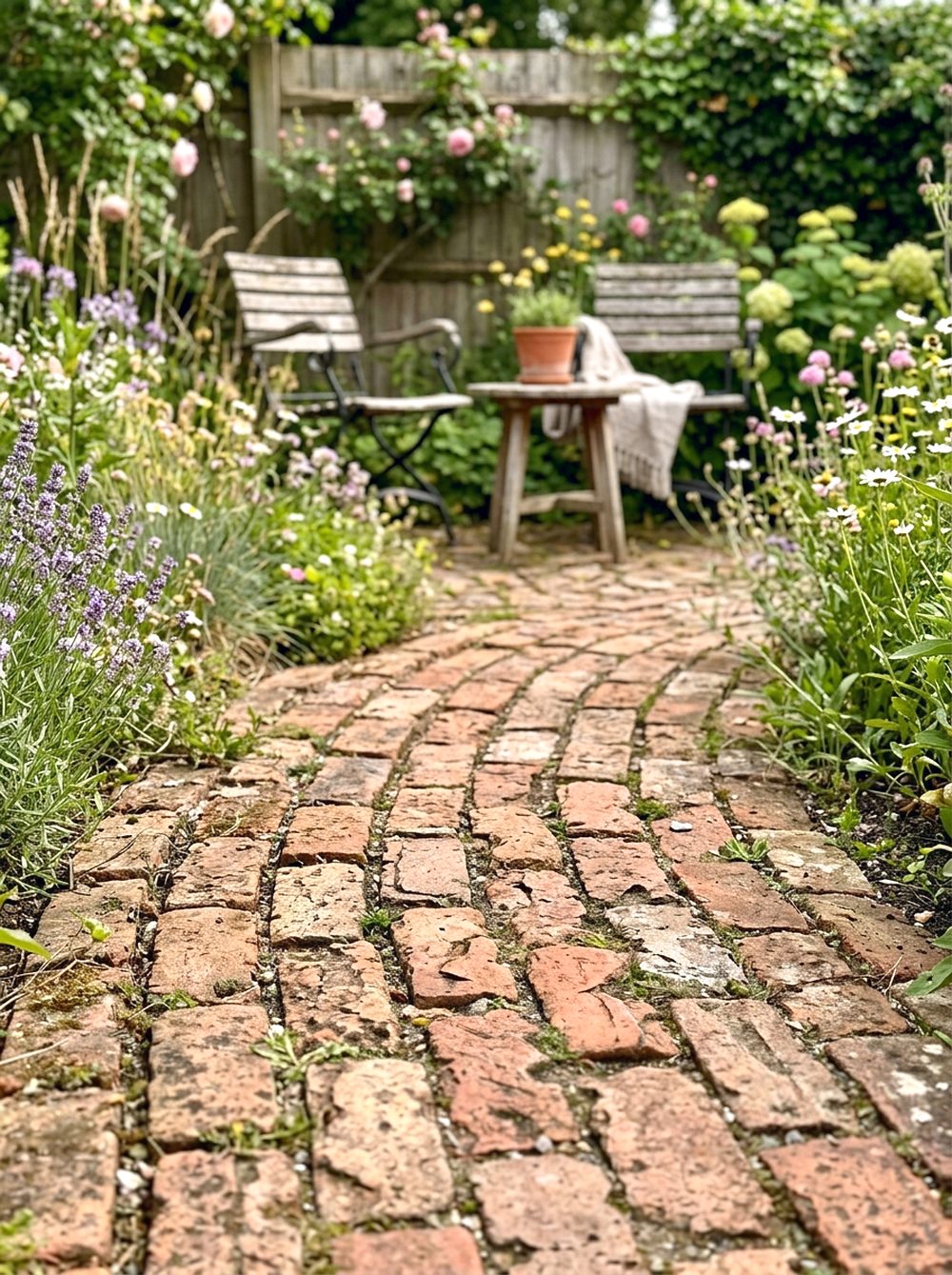 Reclaimed Brick Garden Walk
