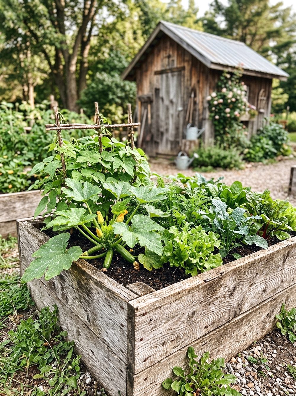 Reclaimed Wood Rustic Bed