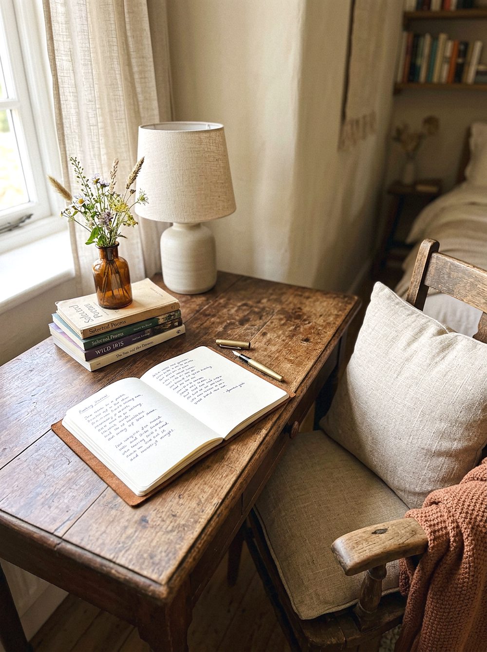 Repurposed Writing Desk Nook