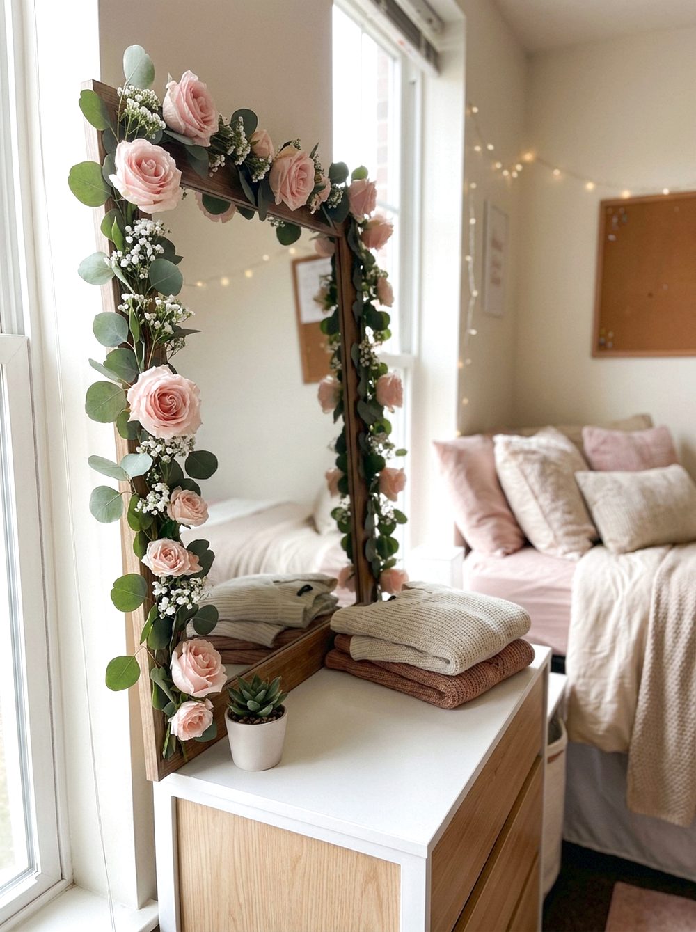 Rose Garland Mirror Frame