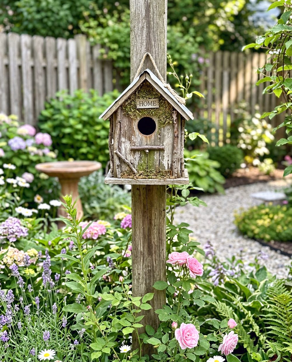 Rustic Birdhouse Corner