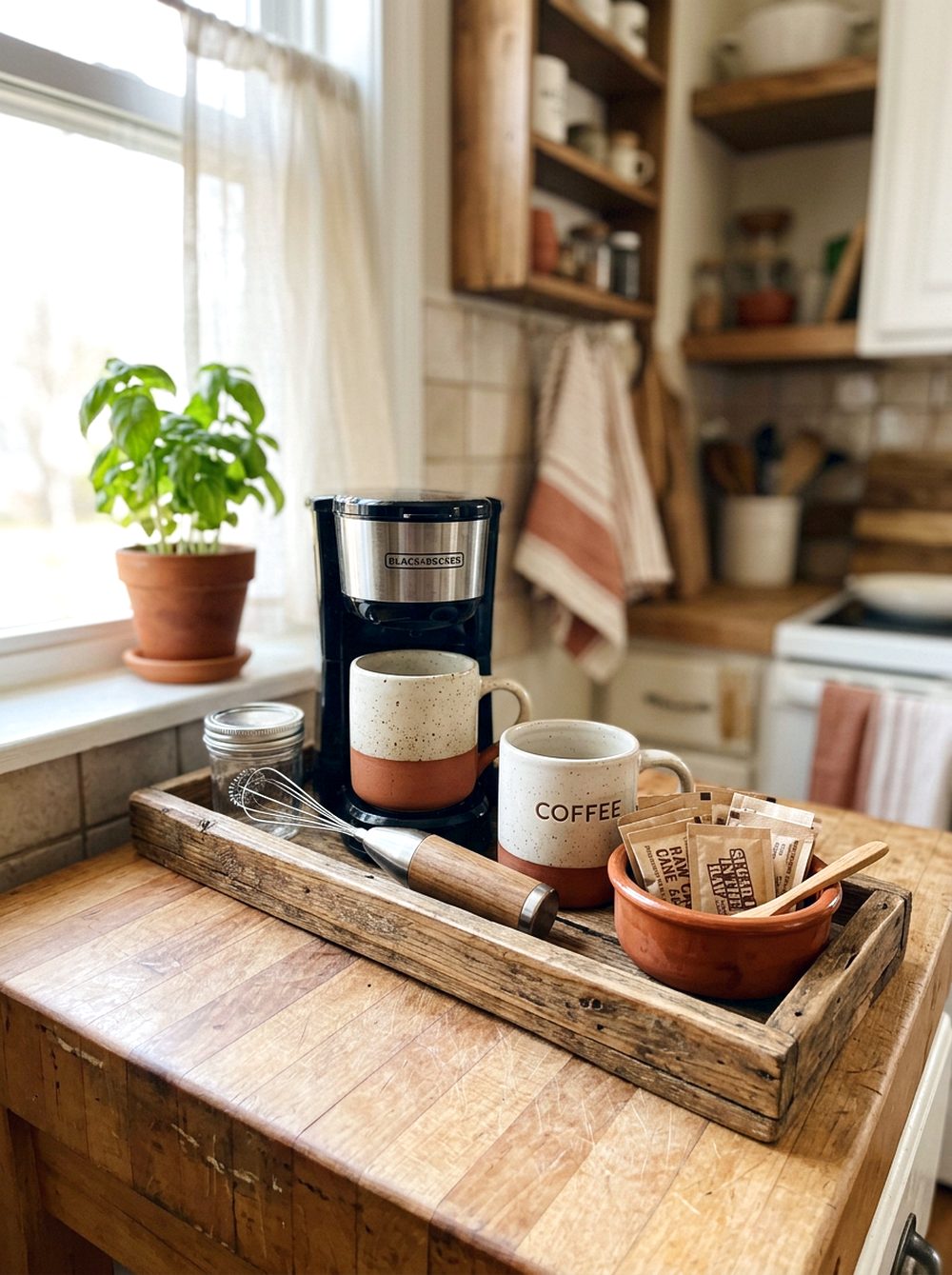 Slim Countertop Coffee Tray