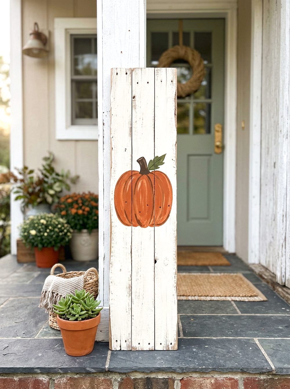 Small Entryway Pumpkin Leaner