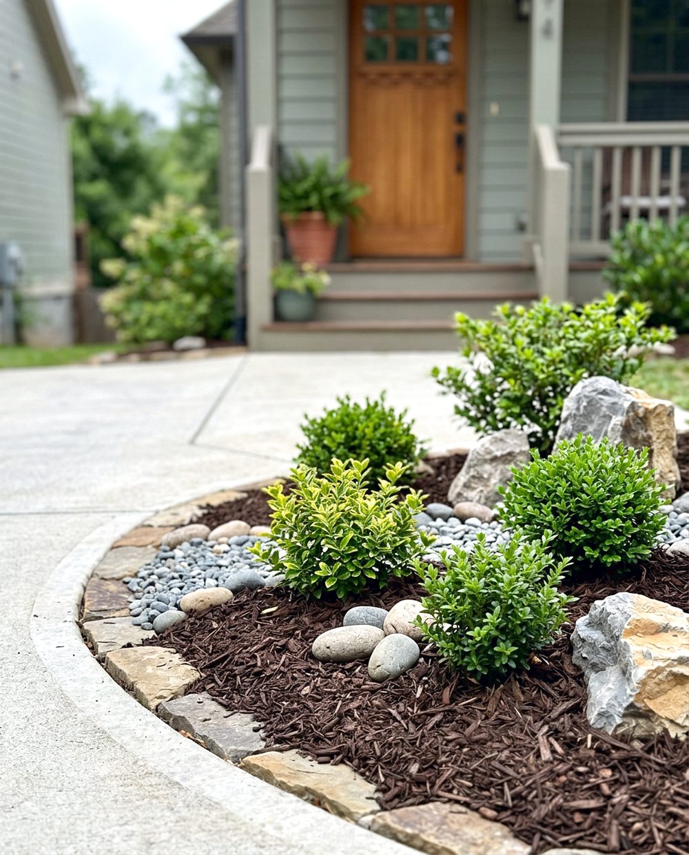 Small Shrub and Rock Corner