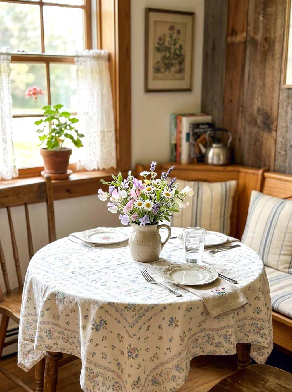 Small Tablecloth Dining Touch