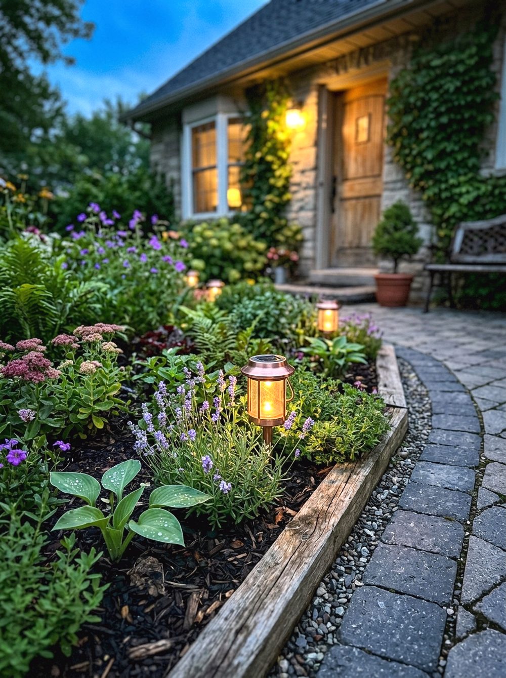 Solar Lantern Garden Bed