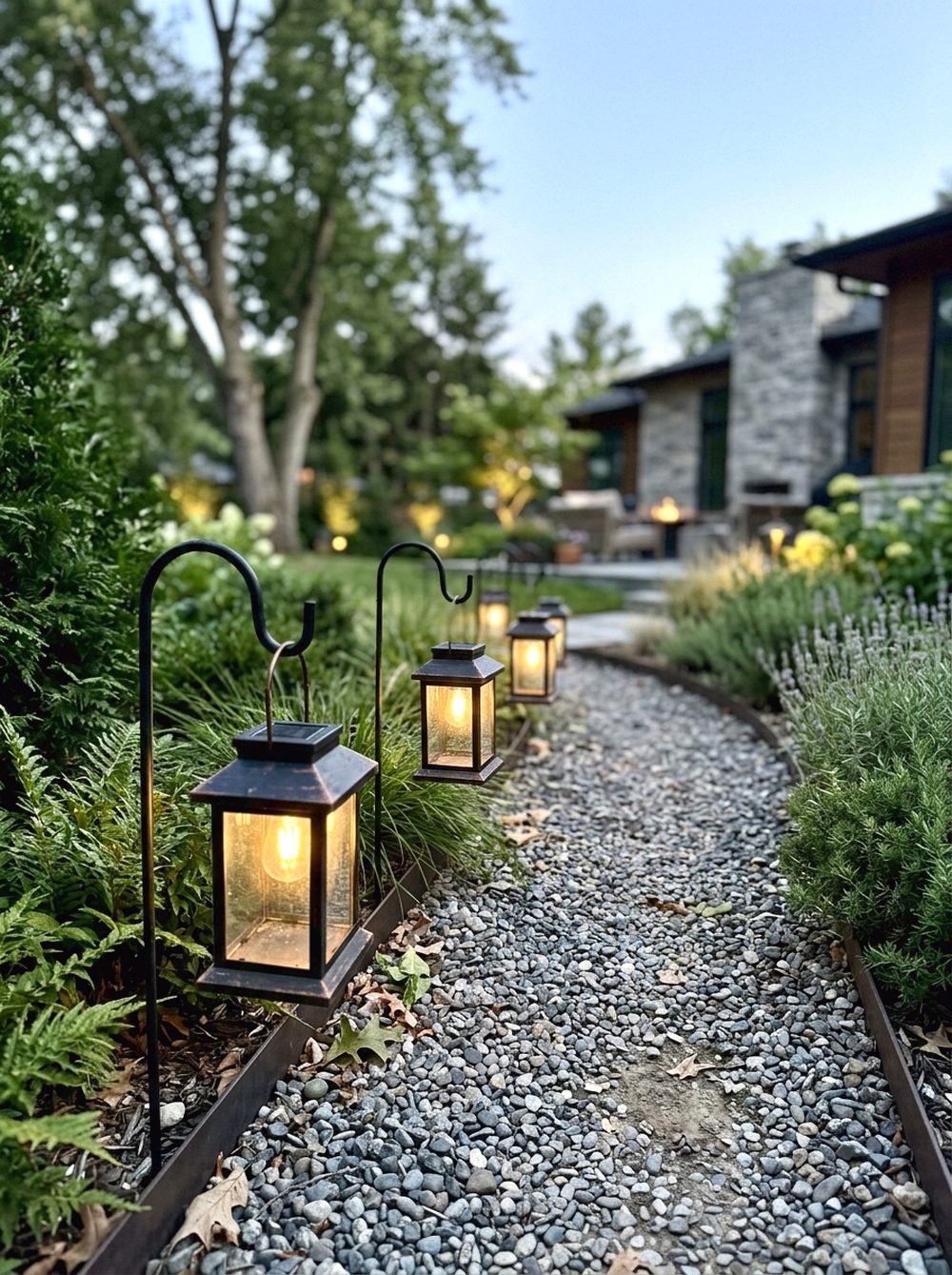 Solar Lantern Pathway Decor