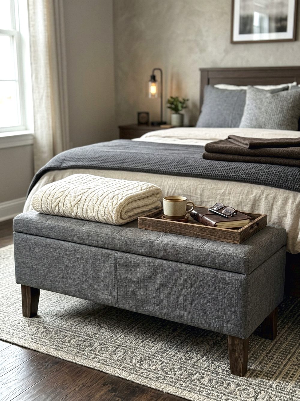 Storage Bench at the Foot of the Bed