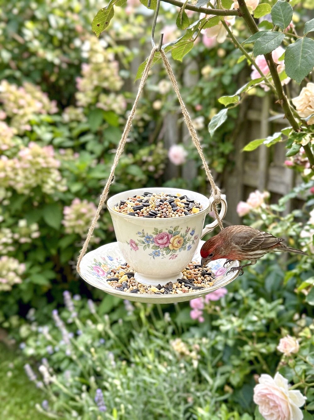 Teacup Bird Feeder