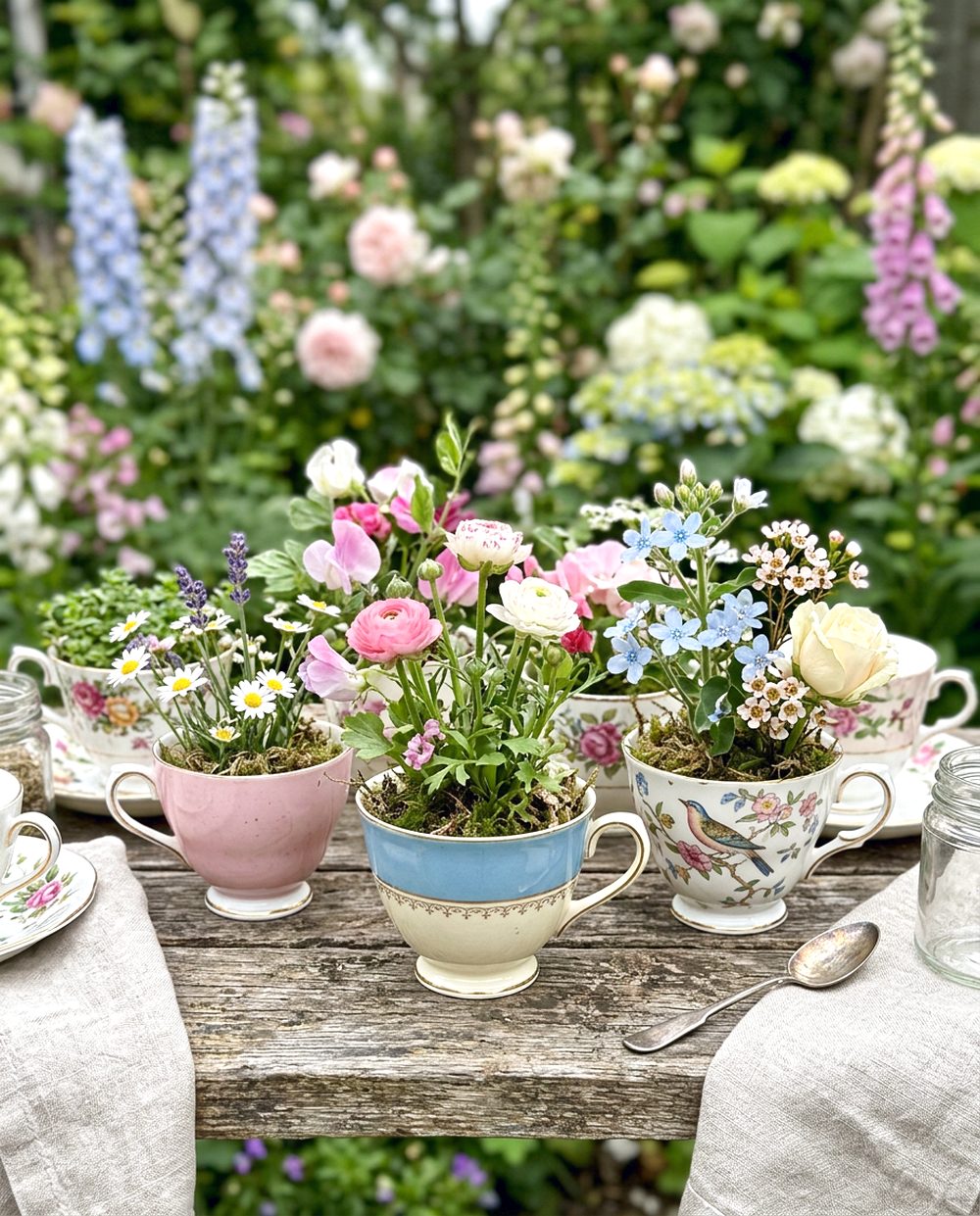 Teacup Flower Display
