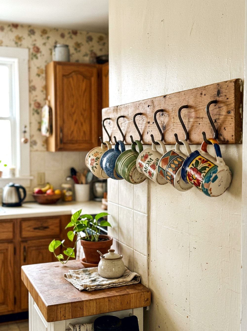 Thrifted Mug Rail Display