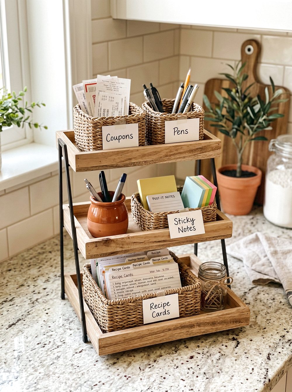 Tiered Basket Counter Station