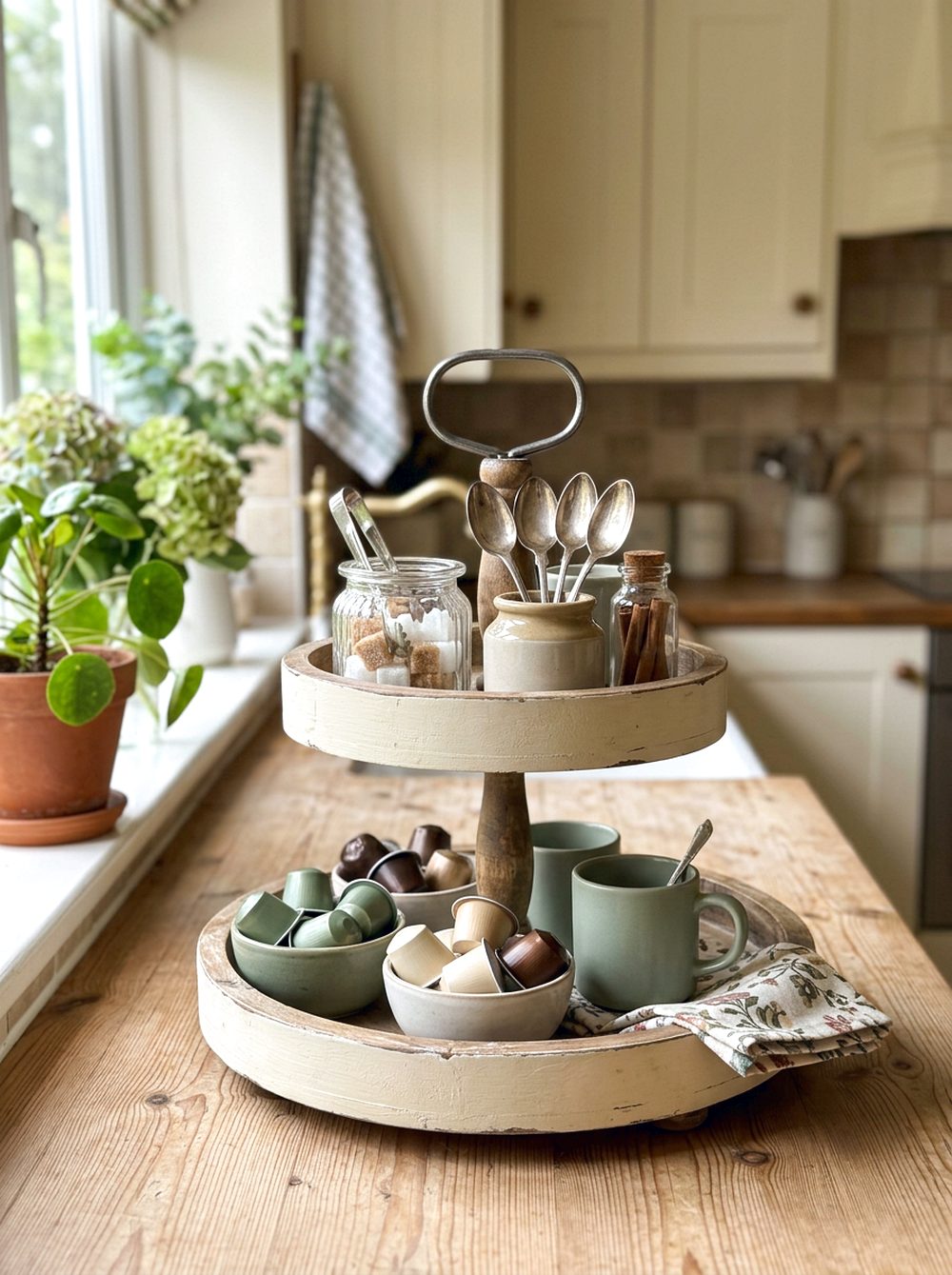 Tiered Tray Coffee Station