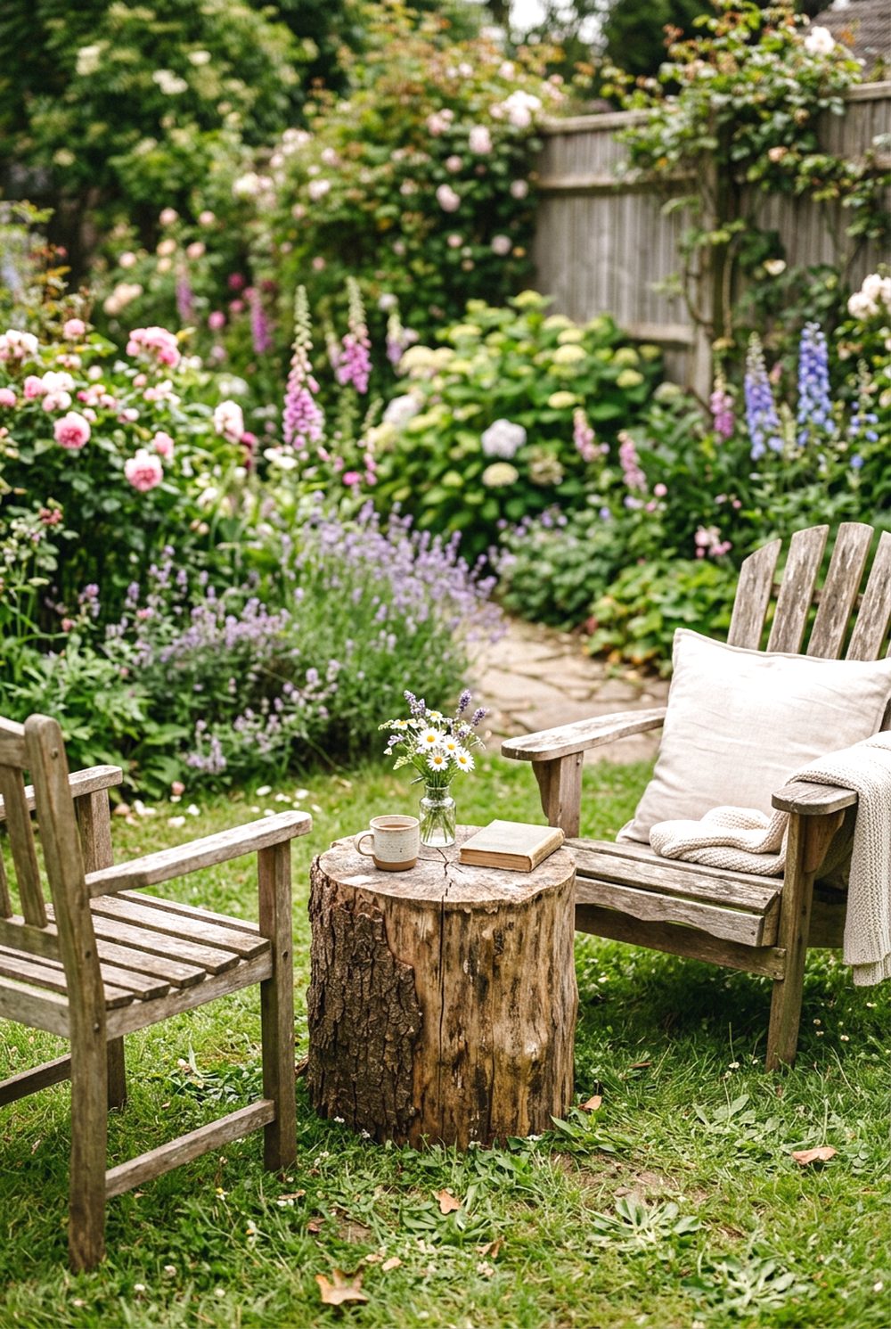 Tree Stump Table Seating