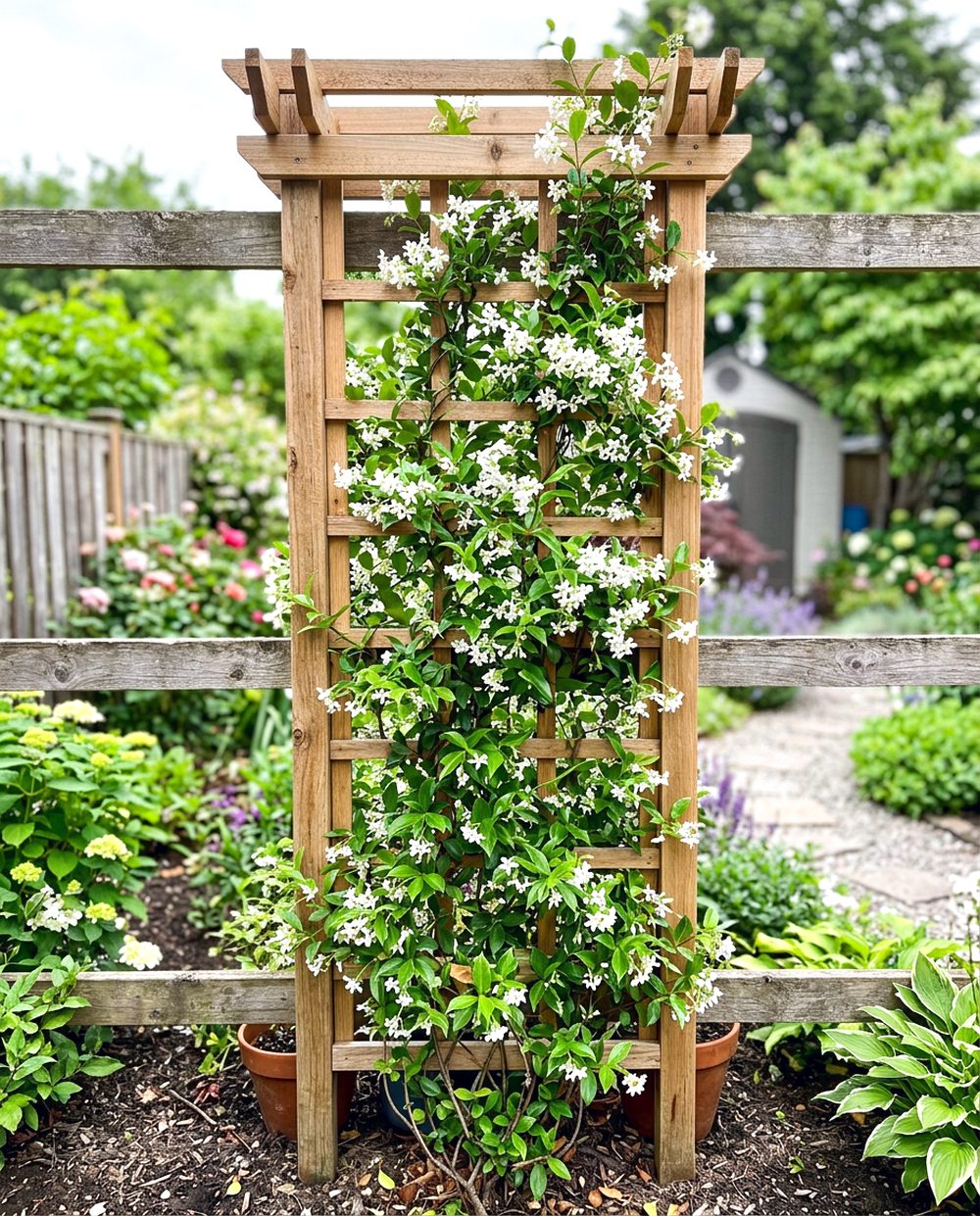Trellis with Climbing Plants