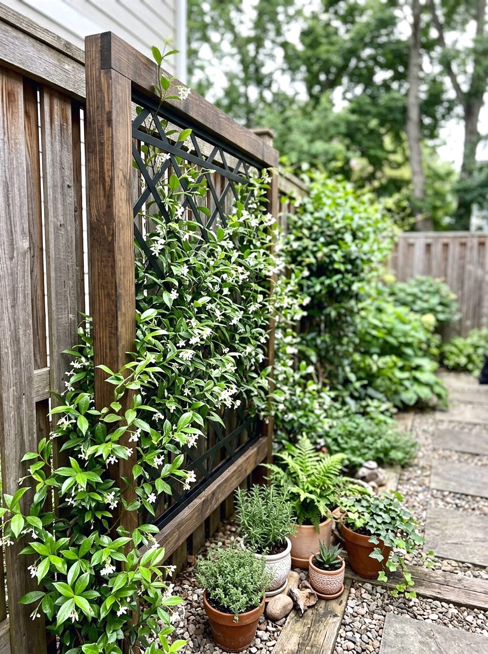 Trellis with Climbing Plants