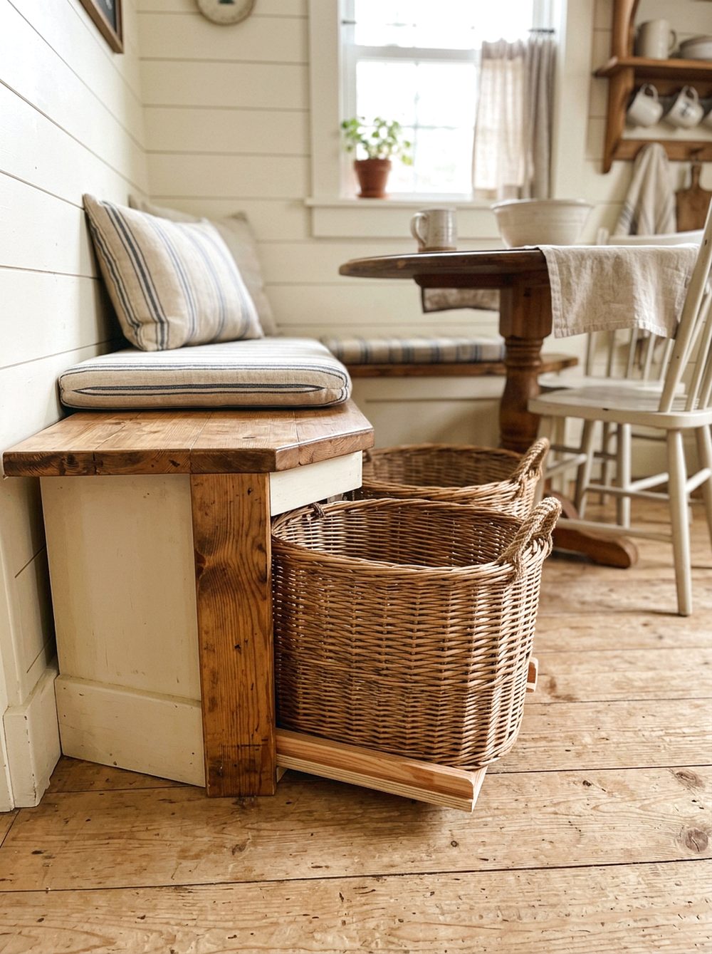 Under-Bench Pull-Out Baskets