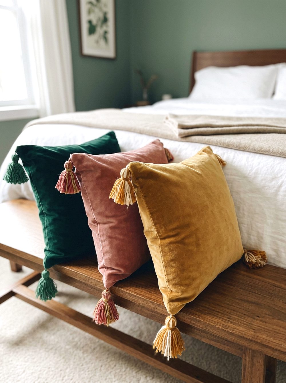 Velvet Tassel Cushions