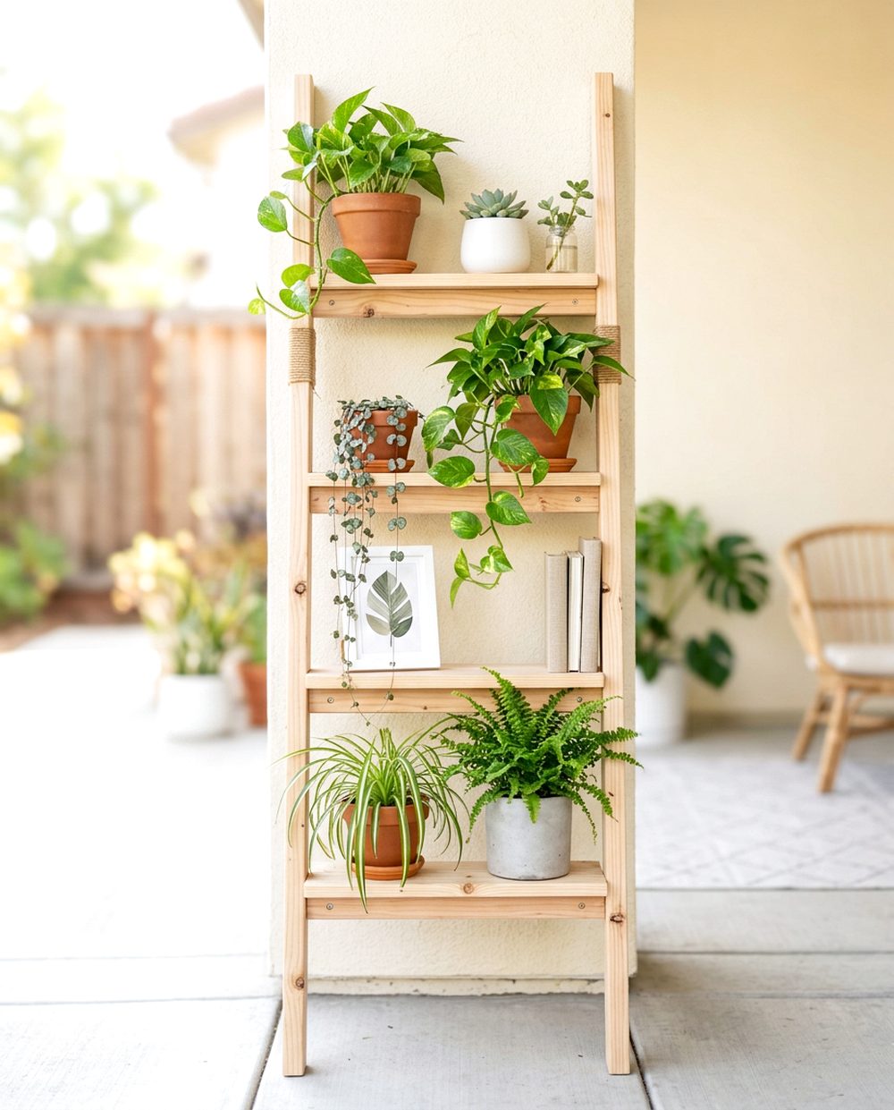 Vertical Ladder Plant Stand
