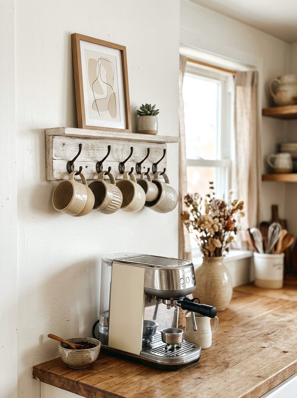 Wall-Mounted Mug Rack Bar