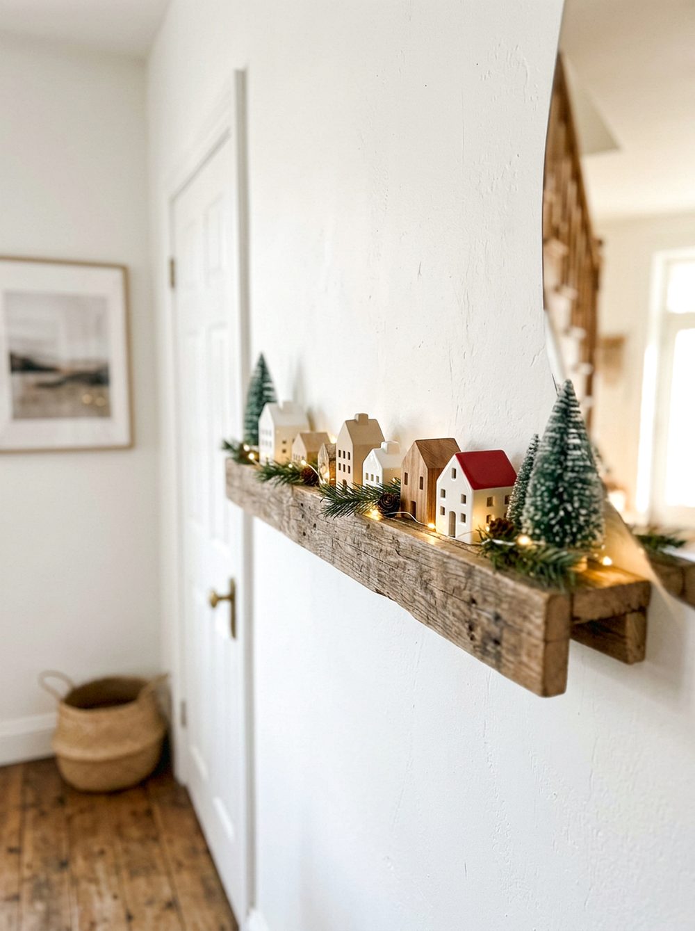 Wall-Mounted Pallet Village Ledge