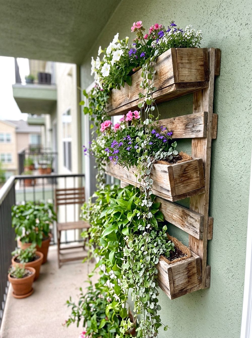 Wall-Mounted Vertical Planter