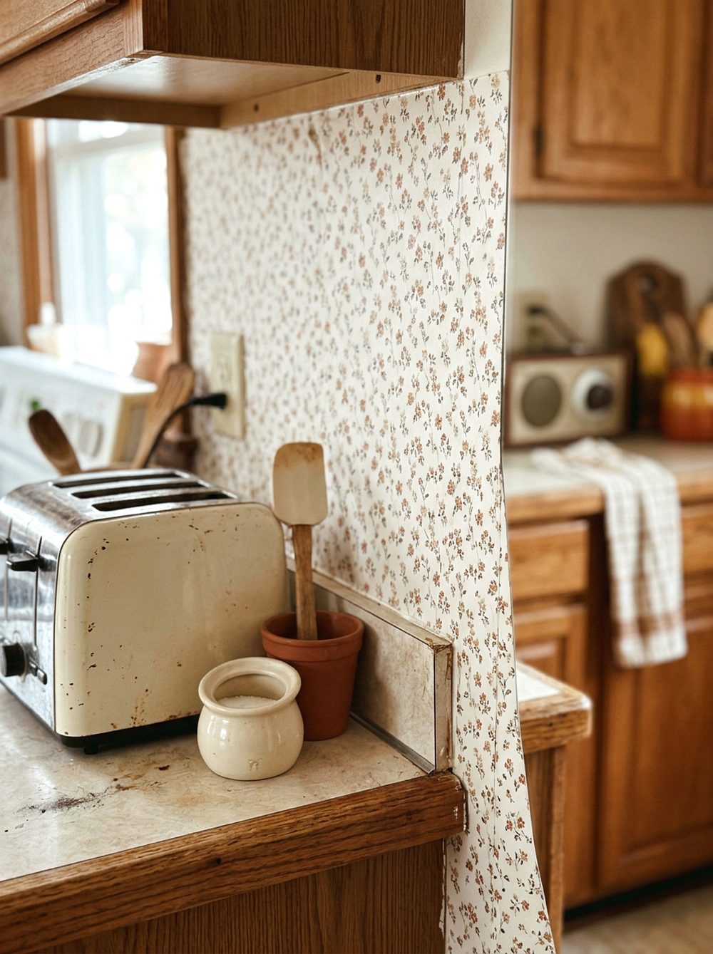Wallpaper Backsplash Accent