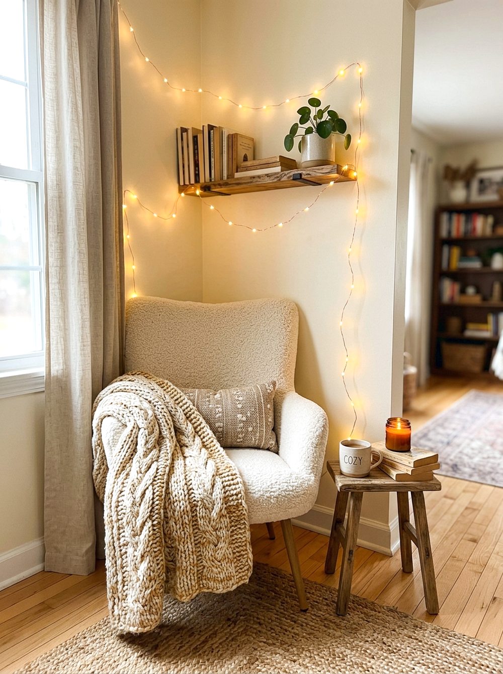 Warm String Light Corner